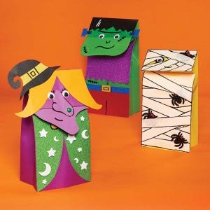 Halloween Paper Bag Puppets craft activity