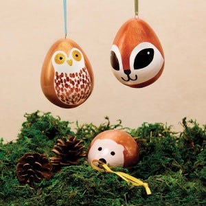 Woodland Ceramic Baubles craft activity