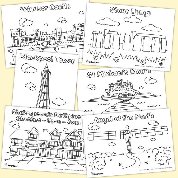 England Landmarks craft activity