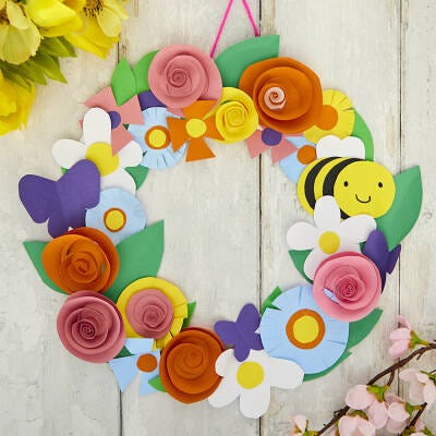 Mother’s Day Floral Wreath craft activity