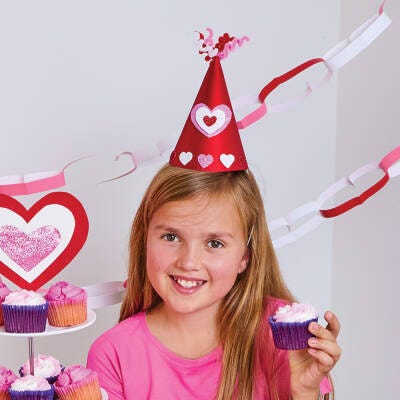 Love Heart Party Hat craft activity