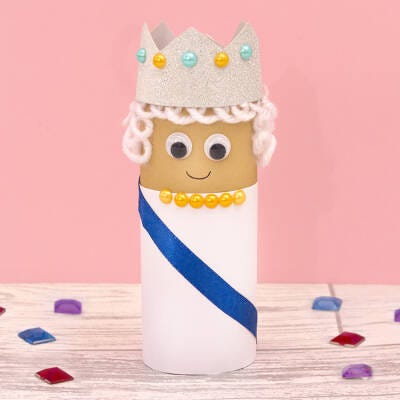 Queen Camilla Cardboard Tube Mascot craft activity