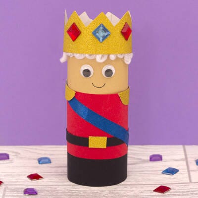 King Charles Cardboard Tube Mascot craft activity