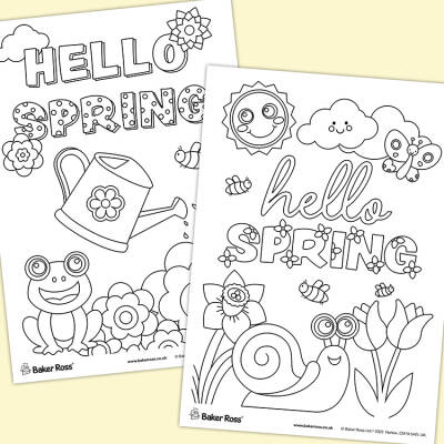 Hello Spring Posters craft activity