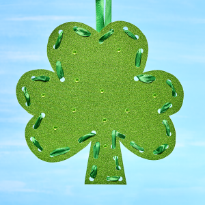 Lacing Shamrock Decoration craft activity