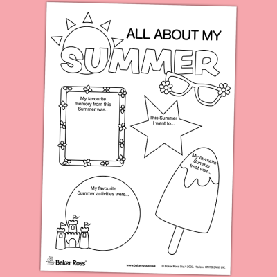 All About My Summer craft activity