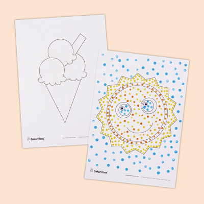 Summer Dot Painting craft activity