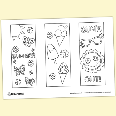 Summer Bookmarks craft activity