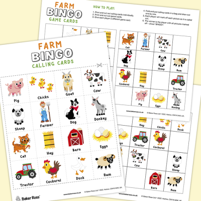 Farm Bingo craft activity