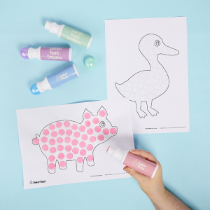 Farm Animals Dot Marker Painting craft activity