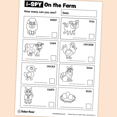 i-Spy on The Farm craft activity