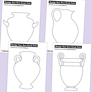 Design Your Own Greek Pots craft activity