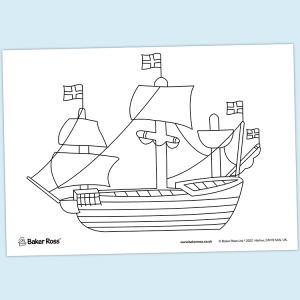 Marie Rose Galleon Ship Picture craft activity