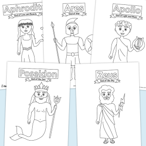 Greek Gods Colouring Pictures craft activity