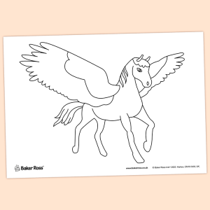 Pegasus Colouring Picture craft activity