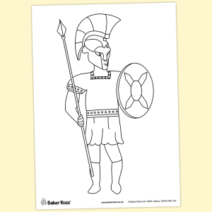Spartan Colouring Picture craft activity