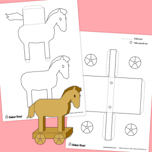 Wooden Trojan Horse craft activity