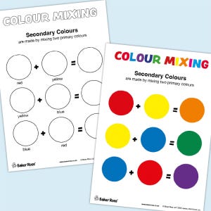 Colour Mixing Secondary Colours craft activity