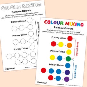 Colour Mixing Rainbow Colours craft activity