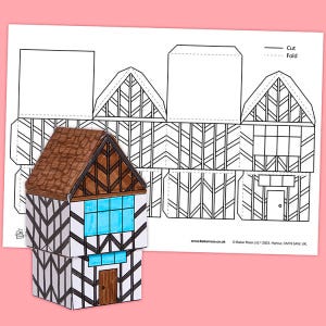 Tudor House Template craft activity