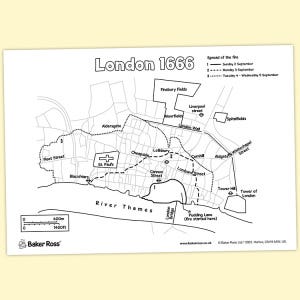 Map of the Great Fire of London craft activity