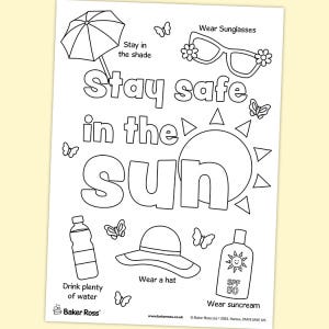 Stay Safe In The Sun Poster craft activity