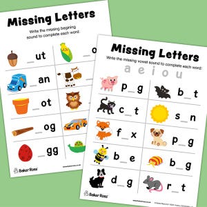 Missing Letters craft activity