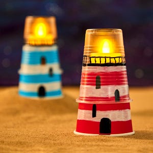 Paper Cup Lighthouses craft activity