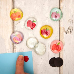 Fingerprint Apple Magnets craft activity