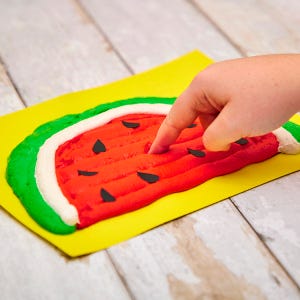 Watermelon Puffy Painting craft activity
