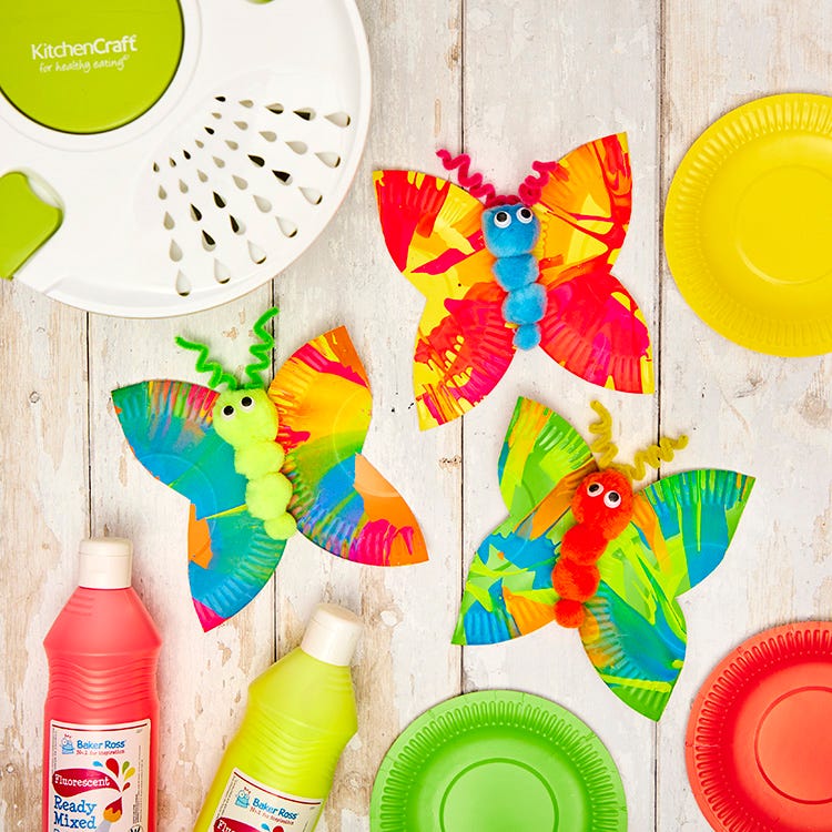 Salad Spinner Butterflies craft activity