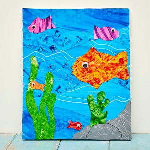 Mark Making Under The Sea Collage craft activity