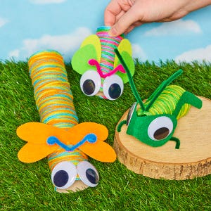 Cardboard Tube Yarn Insects craft activity