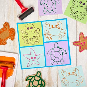String Printing Sealife craft activity