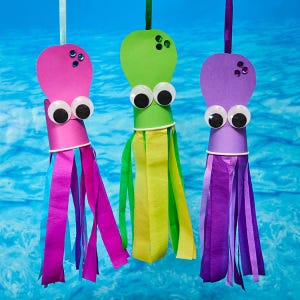 Kraken Paper Cup Windsocks craft activity