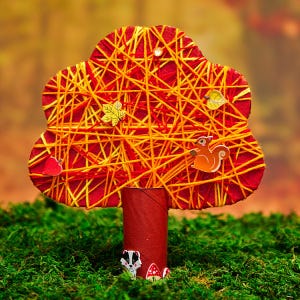 Wool Wrapped Tree craft activity