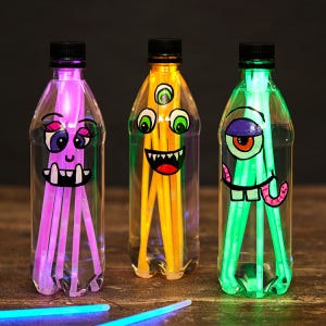 Monster Glowstick Bottles craft activity