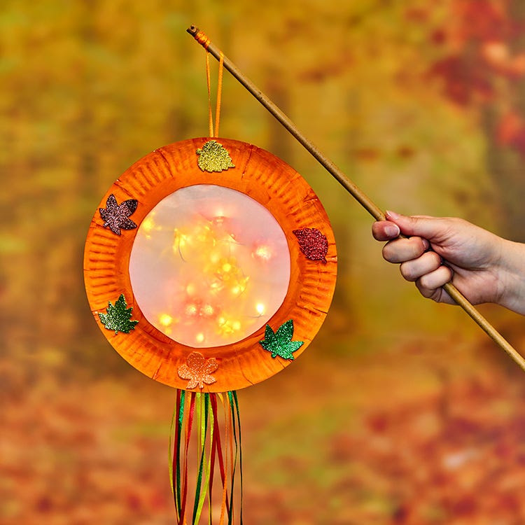 Paper Plate Lanterns craft activity