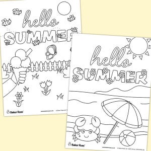 Hello Summer Posters craft activity
