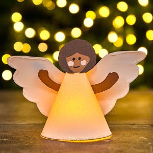 Paper Light Up Angel craft activity