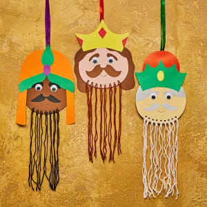 Threading 3 Wise Men craft activity