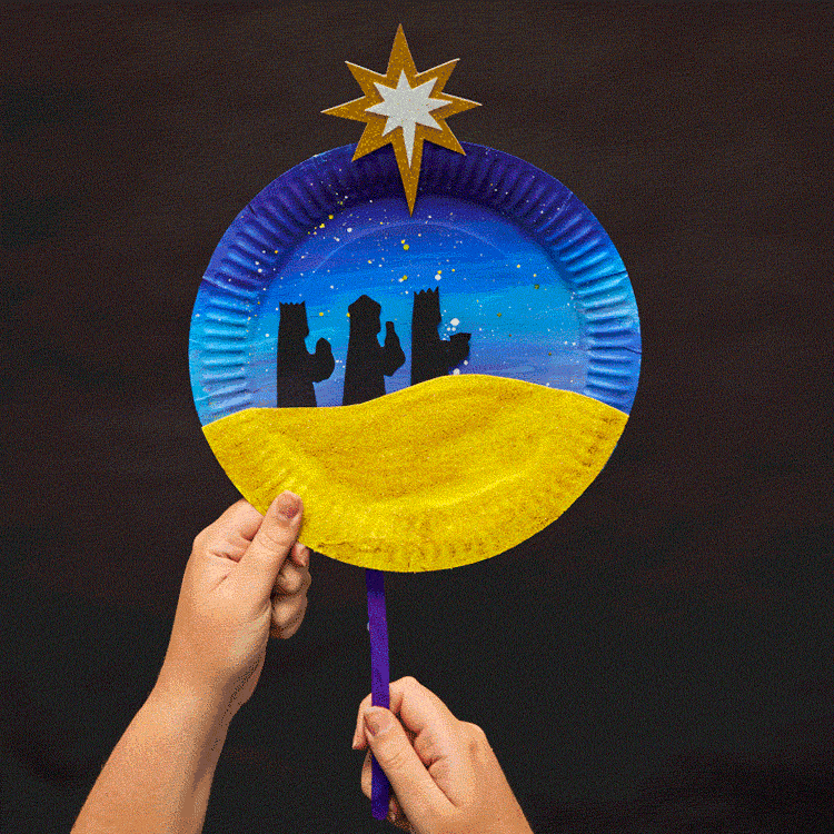 3 Wise Men Paper Plate craft activity