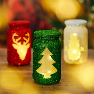 Christmas Luminaries Jar craft activity