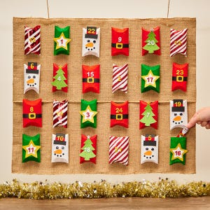 Cardboard Tube Christmas Advent Calendar craft activity