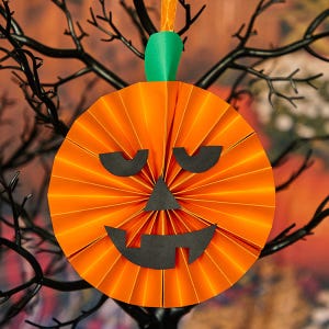 Concertina Pumpkin Hanging Decoration craft activity