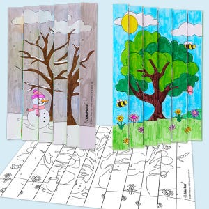 Summer & Winter Seasons Agamograph craft activity