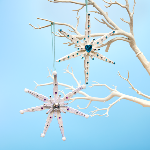 Peg Snowflake Decorations craft activity