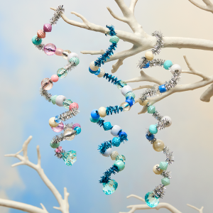 Beaded Pipe Cleaner Icicle Decorations craft activity