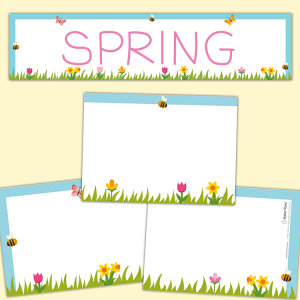 Spring School Banner craft activity