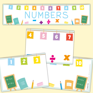 Numeracy School Banner craft activity
